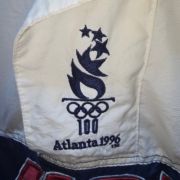 Vintage Starter 1996 Atlanta Olympic Games USA Windbreaker Jacket Mens - Picture 9 of 11